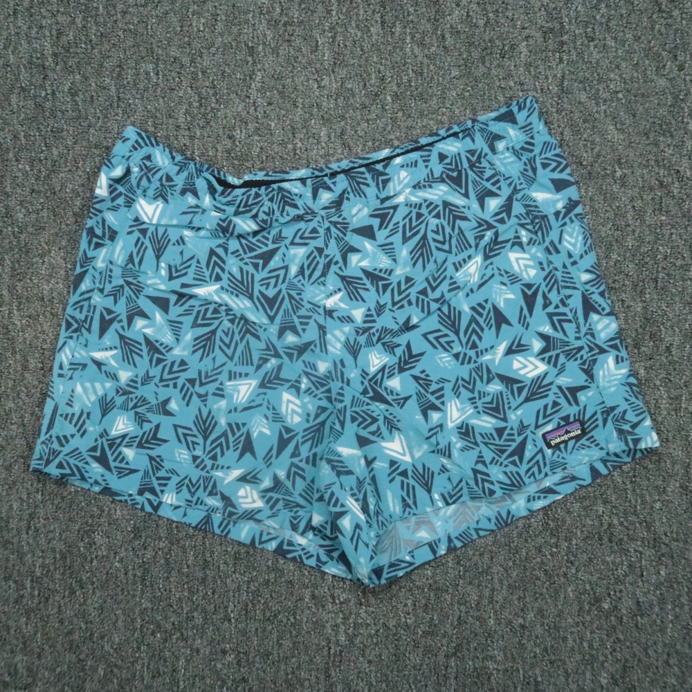 Patagonia Shorts Womens Small Blue Baggies Linerless Lightweight Nylon Hybrid